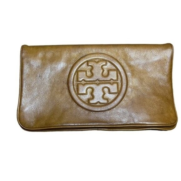 Tory‎ Burch Bombe Reva Clutch in Brown - Picture 1 of 10